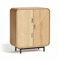 Wooden storage cabinet with two doors and modern design 80 x 40 x 100cm