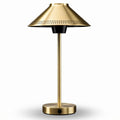Gold metal table lamp with adjustable shade for indoor lighting 28 x 28 x 40cm