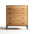 Wooden nightstand with three drawers and modern design 50 x 40 x 60cm
